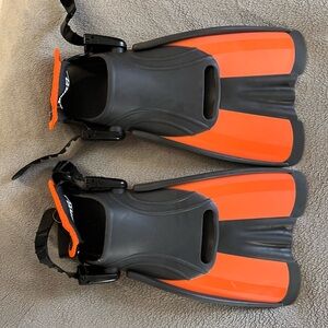 Orange and Black Swim Fins